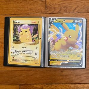 17 Jumbo Oversized Collectible Pokémon Cards in Pokémon Card Binder